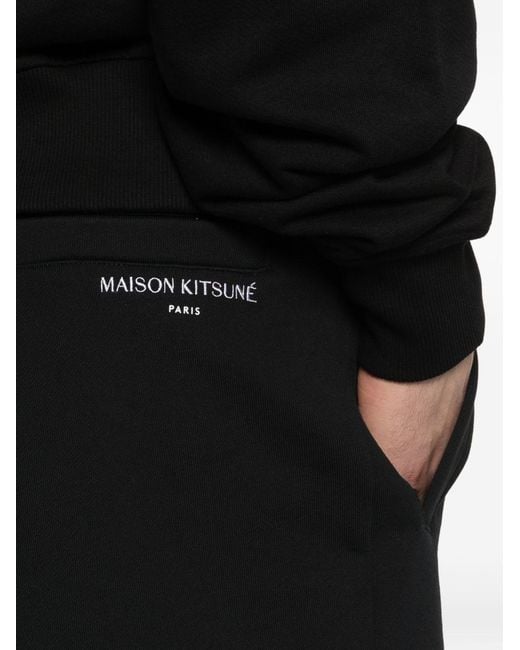 Maison Kitsuné Black Cotton Shorts for men