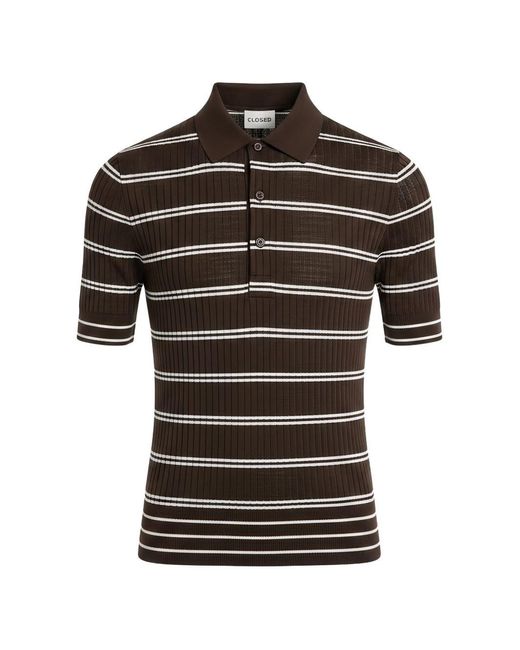 Closed Black Striped Wool Polo Shirt