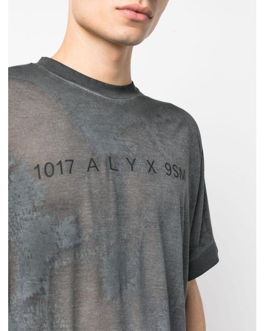 1017 ALYX 9SM Gray Logo T-Shirt for men