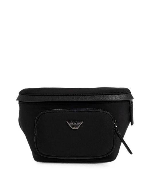Emporio Armani Black Logo Belt Bag for men