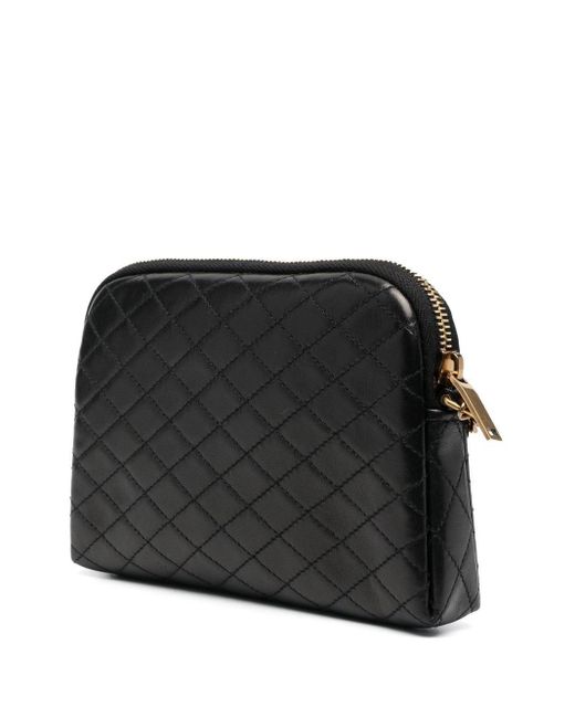 Saint Laurent Black Gaby Zipped Leather Clutch Bag