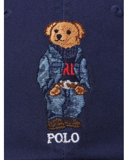 Polo Ralph Lauren Blue Polo Bear-embroidery Baseball Hat for men