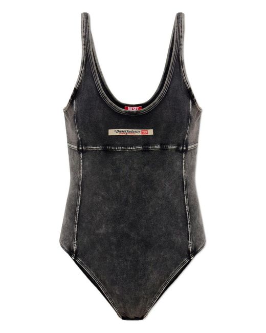 DIESEL Black Cotton Bodysuit