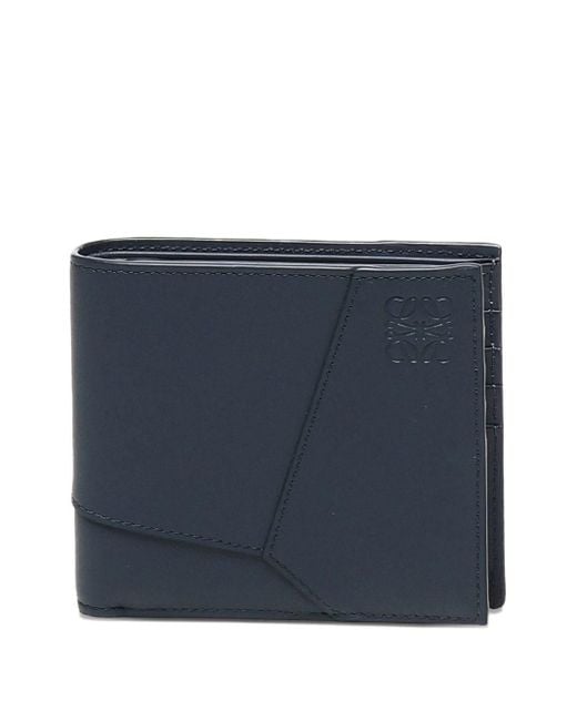 Loewe Blue Puzzle Edge Leather Wallet for men