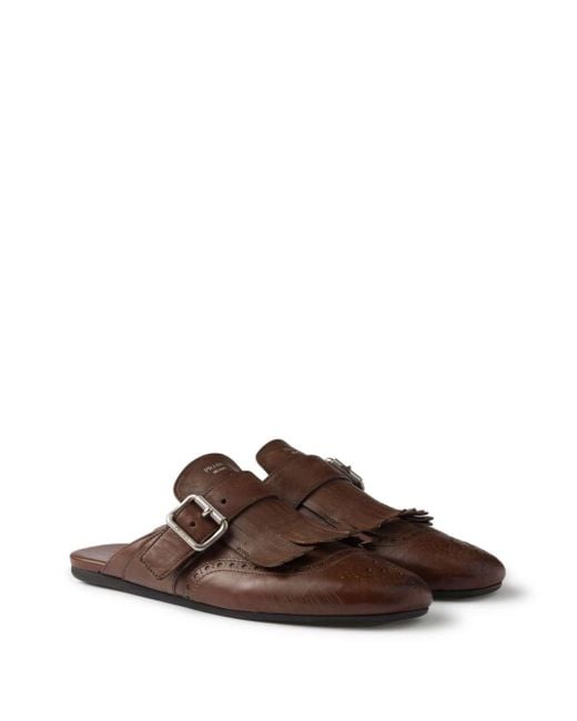 Sabot Shuffle di Prada in Brown