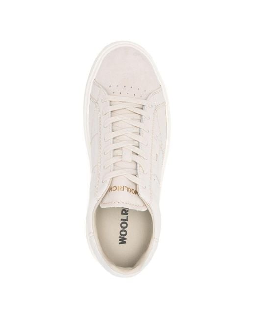 Woolrich White Arrow Leather Sneakers