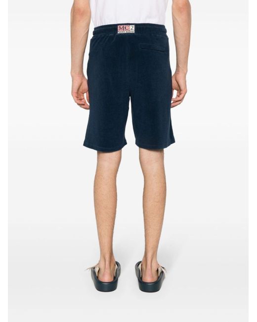 Mc2 Saint Barth Blue Sponge Terry-cloth Shorts for men