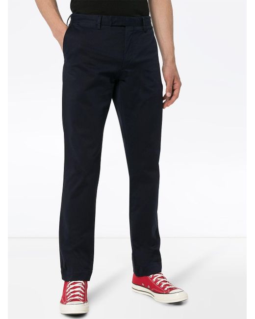 Polo Ralph Lauren Blue Stretch Slim Fit Cotton Chino Pants for men