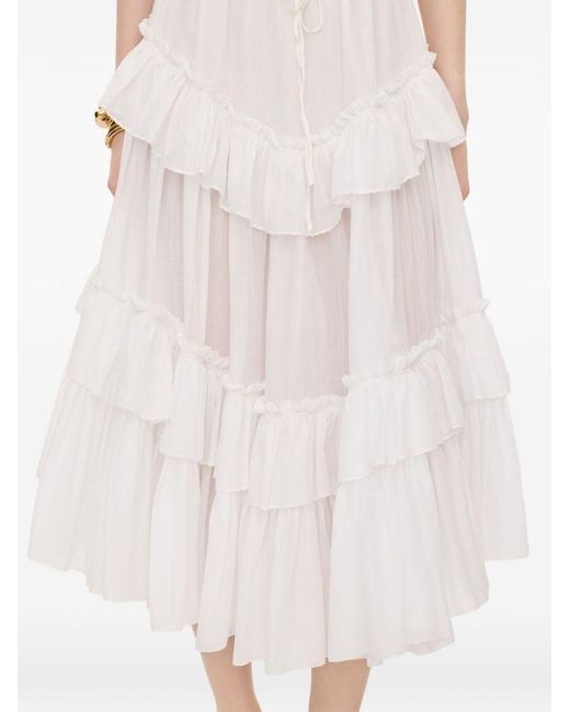 Chloé White Cotton Maxi Skirt