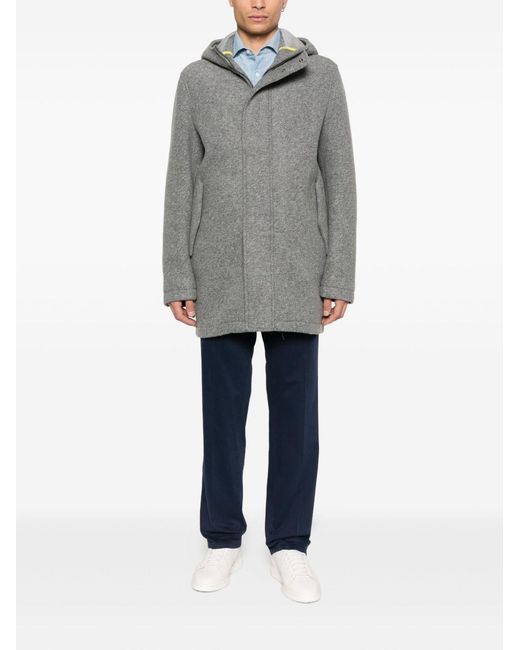 Manuel Ritz Gray Wool Coat for men