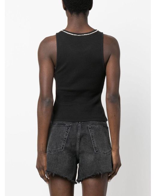 Alice + Olivia Black Allen Tank Top