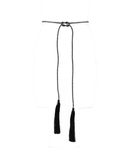 Forte_forte White Crystal Belt