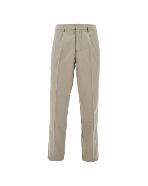 Emporio Armani Gray Cotton Chino Trousers for men