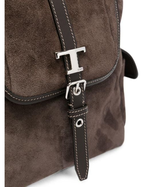 Tod's Black T Timless Mini Leather Backpack
