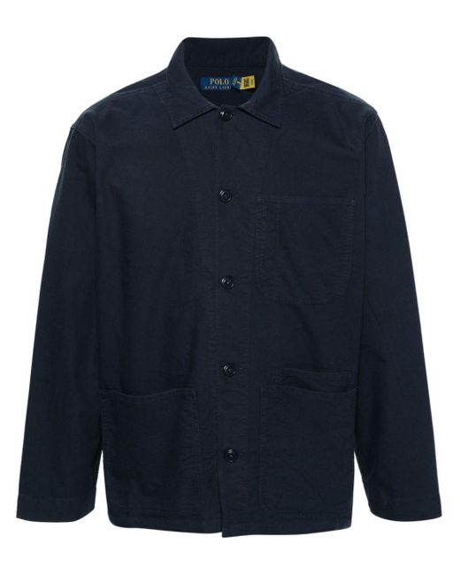 Polo Ralph Lauren Blue Cotton Shirt Jacket for men
