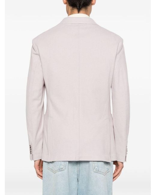 Manuel Ritz Pink Single-Breasted Cotton Jacket for men