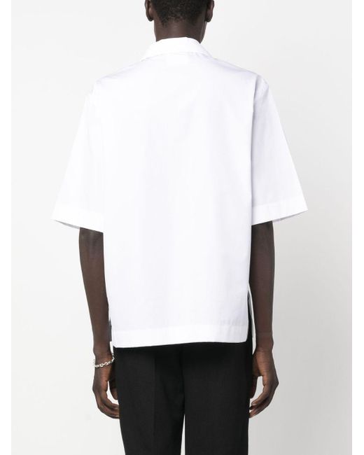 Camicia In Cotone Con Logo di Givenchy in White da Uomo