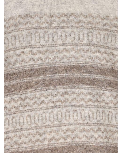 Brunello Cucinelli White Wool Turtle-Neck Jumper for men