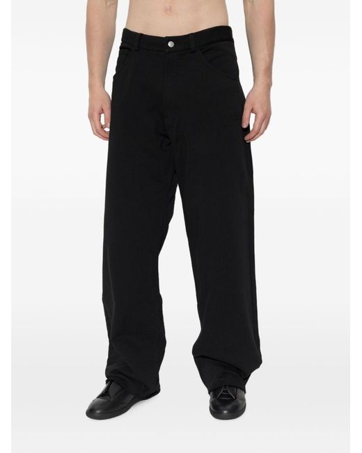 MM6 by Maison Margiela Black Cotton Trousers for men