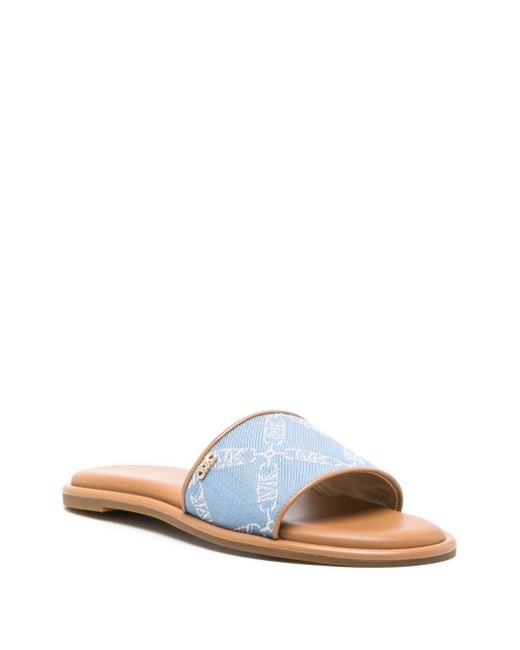 Michael Kors White Saylor Flat Sandals