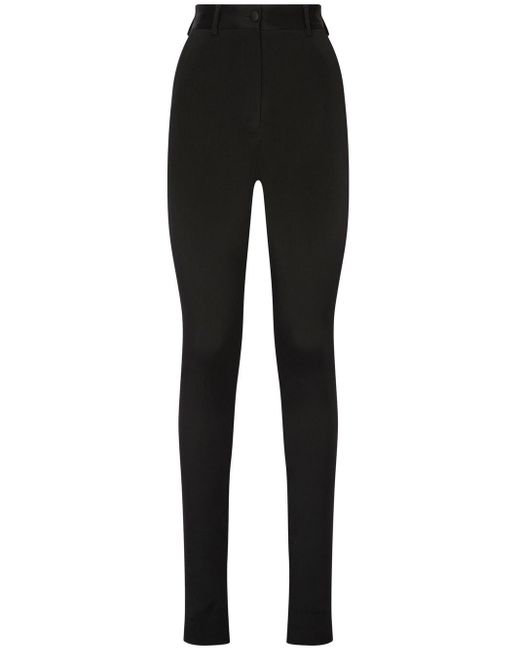 Dolce & Gabbana Black Skinny High-waisted Trousers