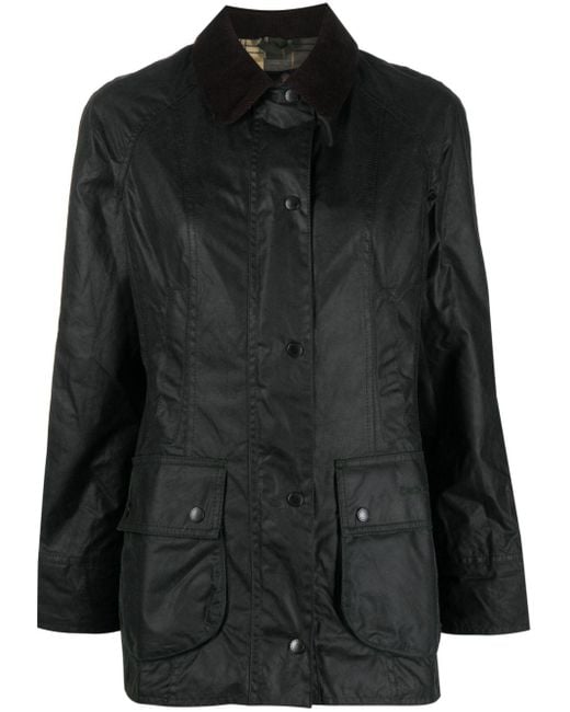 Barbour Black Beadnell Waxed Jacket