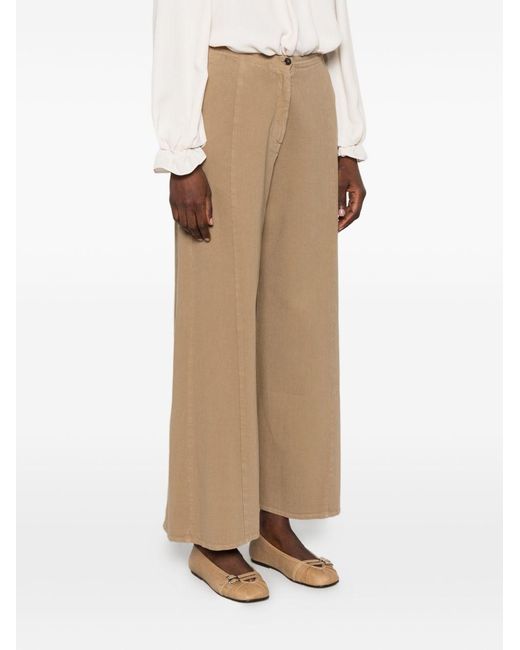 Forte_forte Natural Cotton Wide-Leg Trousers