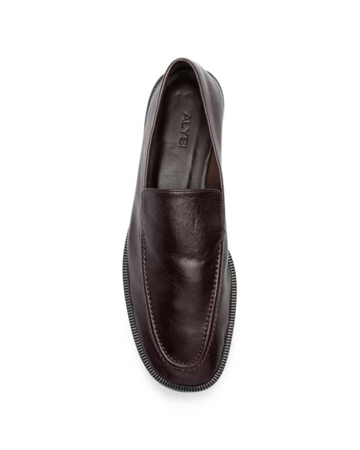Alysi White Leather Loafers