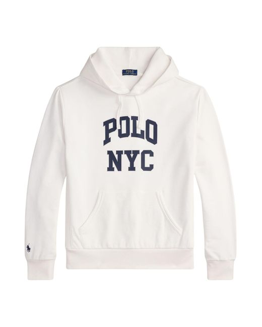 Polo Ralph Lauren White Fleece Graphic Sweatshirt for men