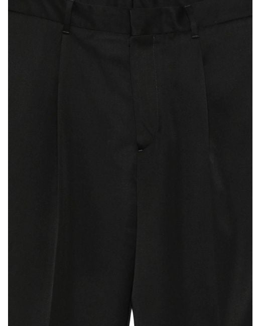 Lardini Black Pleated Tailored Trousers for men