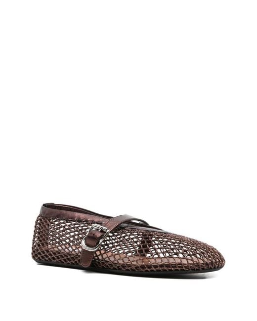 Alaïa White Leather Ballet Flats