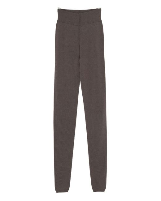 Rick Owens Gray Knitted Leggings