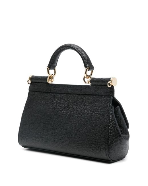 Dolce & Gabbana Black Sicily Small Leather Handbag