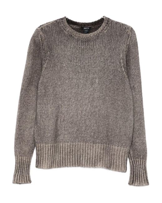 Avant Toi Gray Cashmere Crewneck Pullover