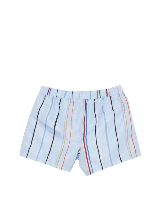 Paul Smith Blue Striped Swim Boxer Shorts for men