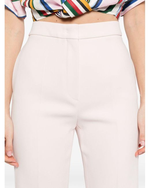 Max Mara White Flared Leg Trousers