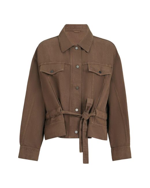 Brunello Cucinelli Brown Linen Cropped Jacket
