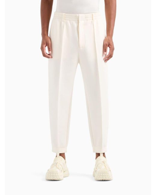 Pantaloni sportivi affusolati di Emporio Armani in White da Uomo