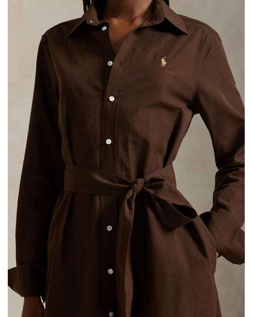Polo Ralph Lauren Brown Dress With Belt