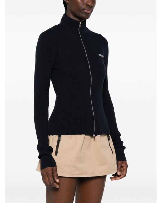 Miu Miu Blue Cotton Cardigan