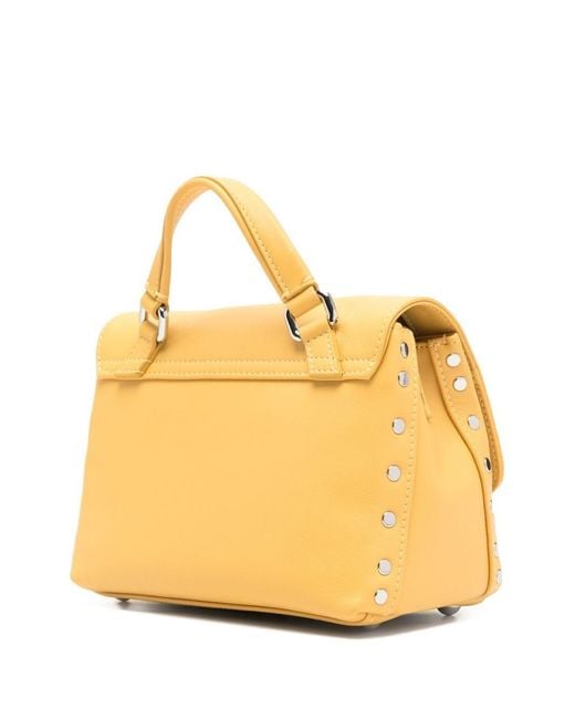 Zanellato Metallic Postina Saeta Baby Leather Handbag