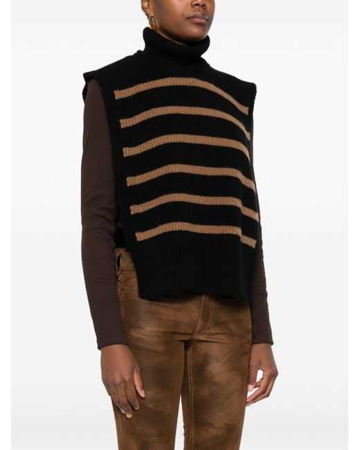 DAVANTINO Black Wool Turtle-Neck Sweater