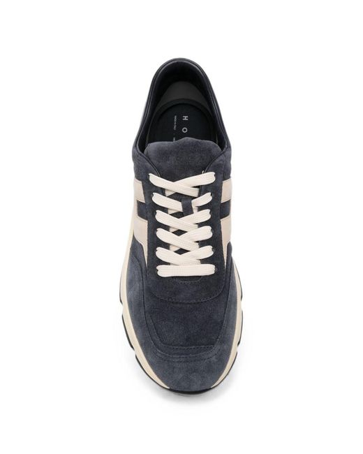 Hogan White Hyperlight Leather Sneakers for men
