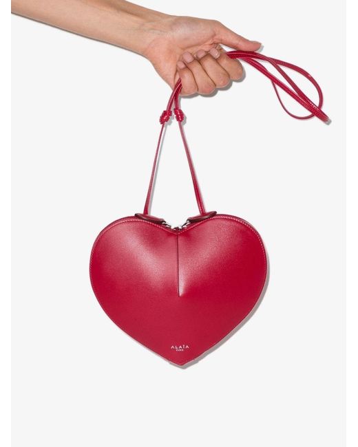 Alaïa Pink Le Coeur Leather Crossbody Bag