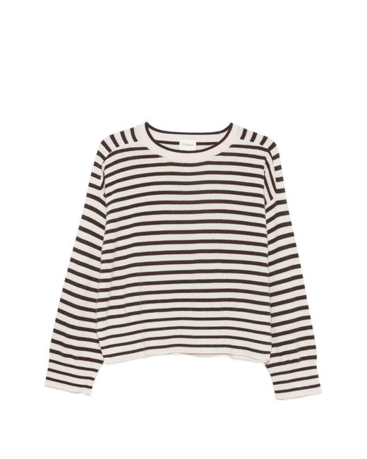 Closed White Striped Cashmere Sweater