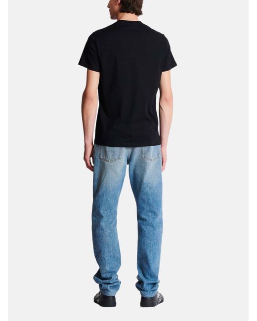 Balmain Black Cotton T-Shirt for men