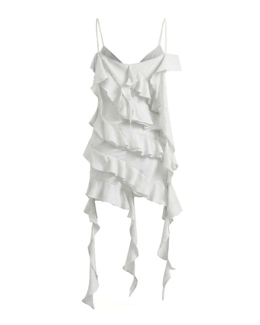 LES FILLES D'EVA White Dress With Flounces