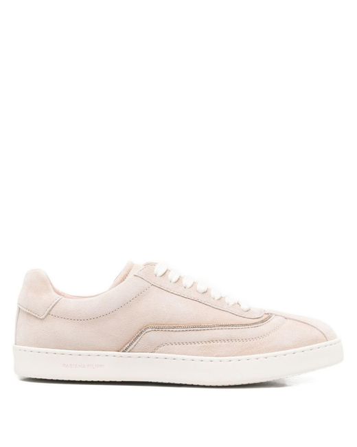 Fabiana Filippi Pink Suede Leather Sneakers