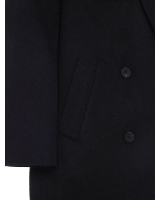 Frankie Shop Black Gaia Wool Double-Breasted Coat
