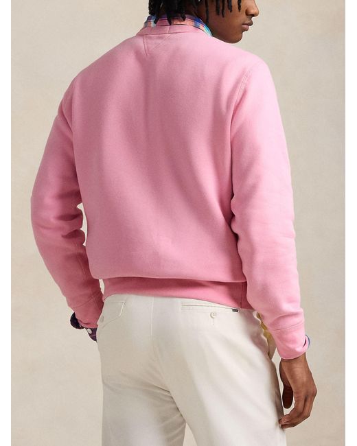 Polo Ralph Lauren Pink The Rl Fleece Sweatshirt for men